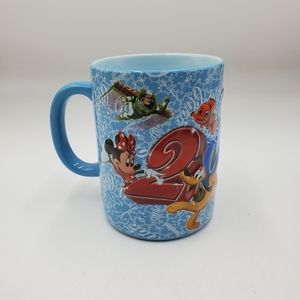 Disneyland Authentic 2009 Mug All Disney and Pixar Characters Large Coffee Cup